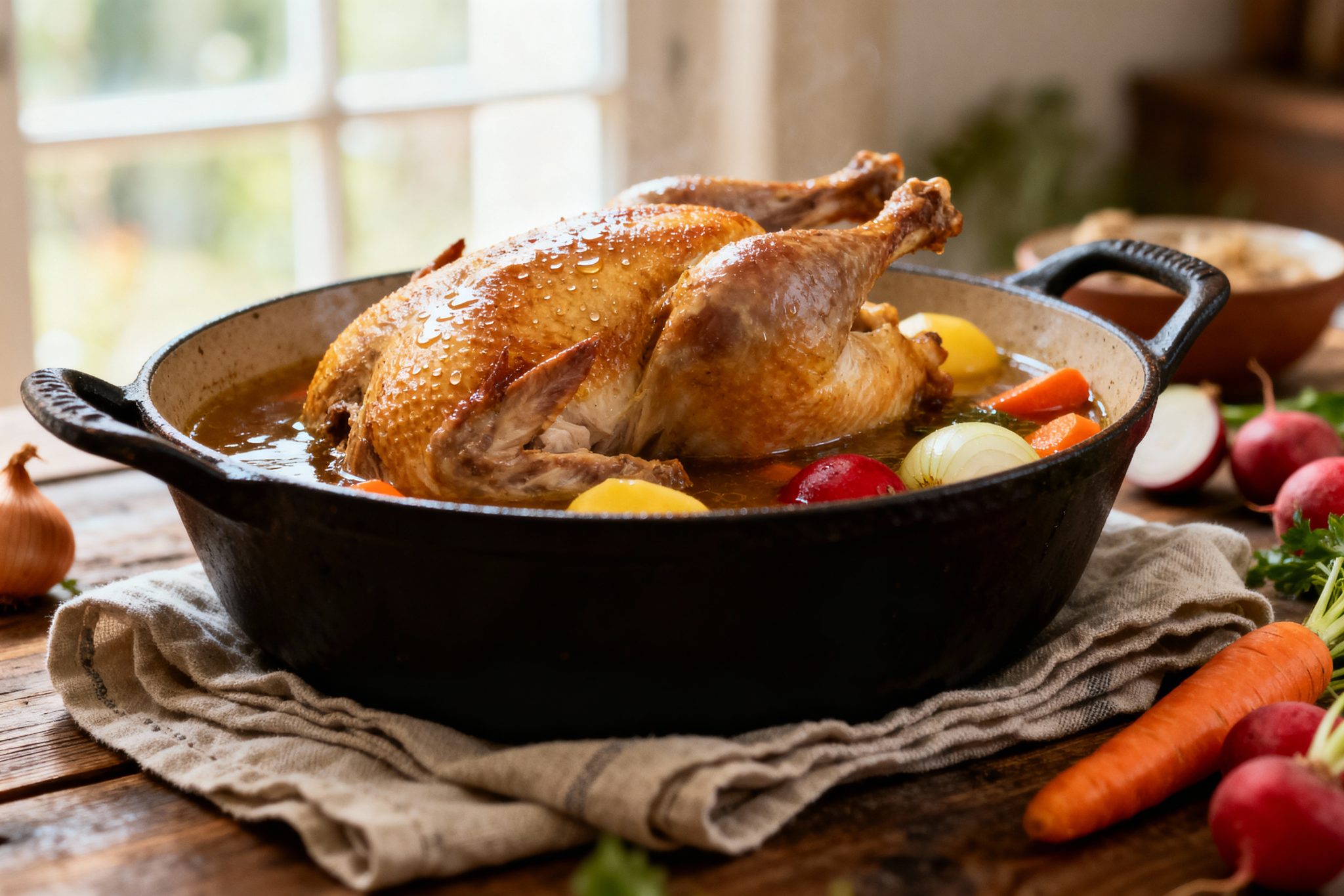 Poularde En Cocotte Au Four