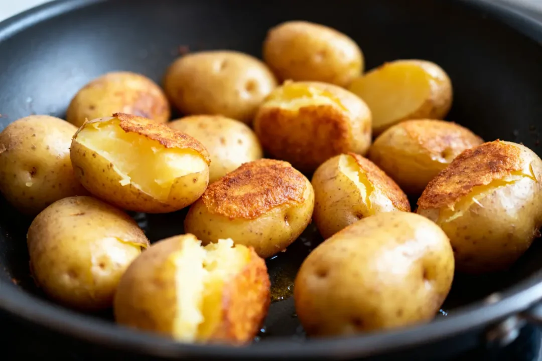 Pommes de terre grenaille dorées en poêle, idéales au Cookeo pour une cuisson rapide