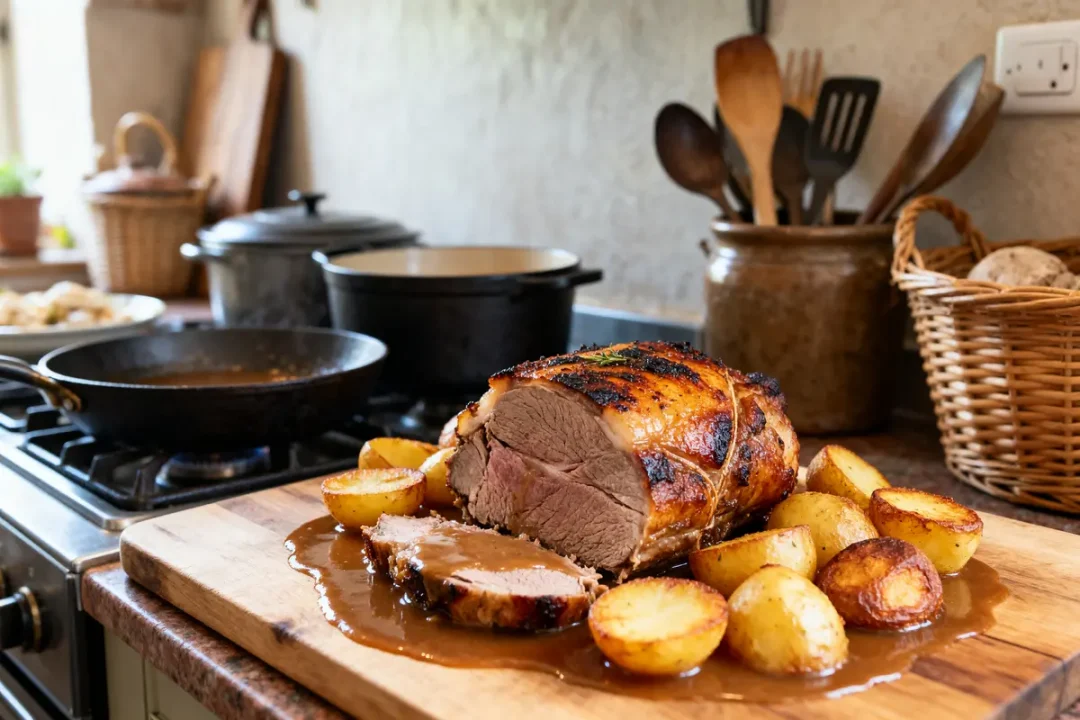 Rôti de boeuf et pommes de terre pour une recette du sunday roast authentique et savoureuse